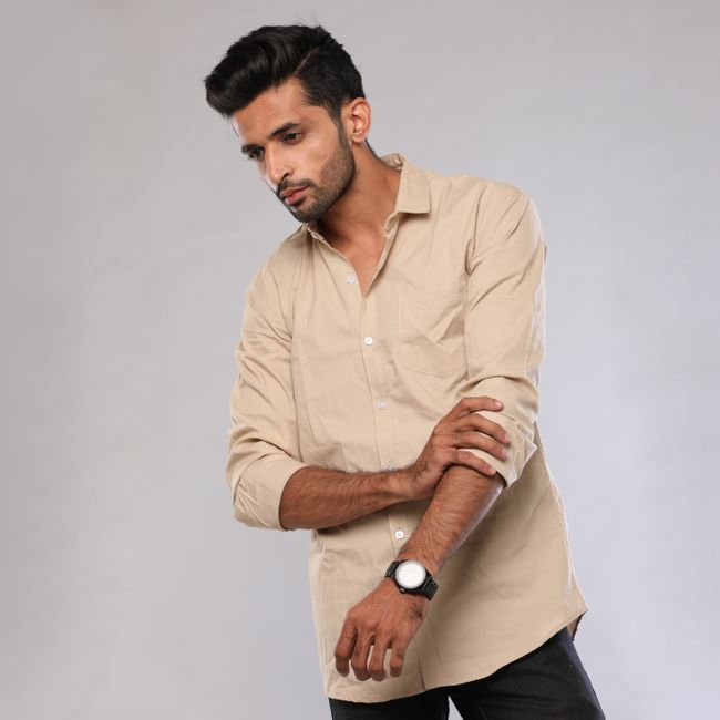 Classic Leather Mandarin Shirt