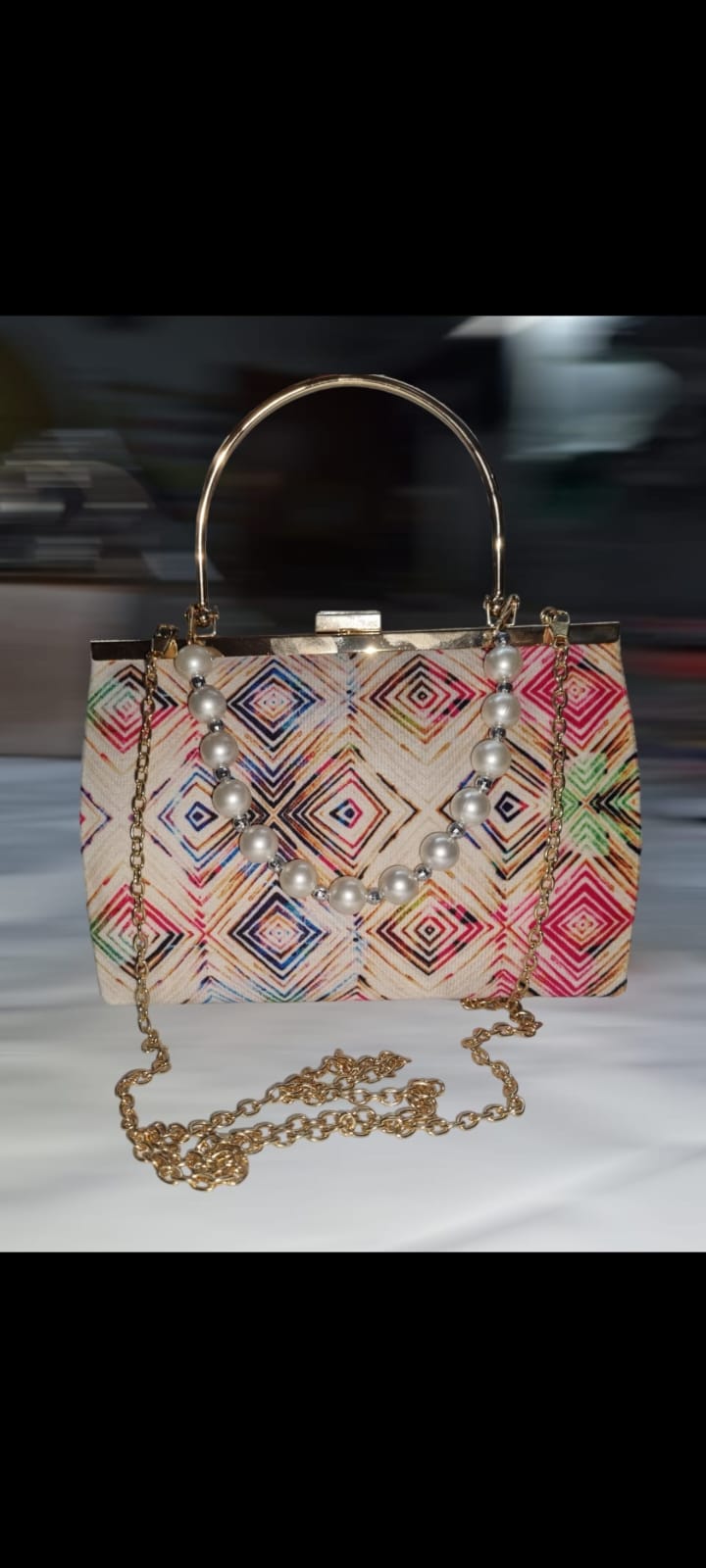 Pearl Handle Clutch — Geometric