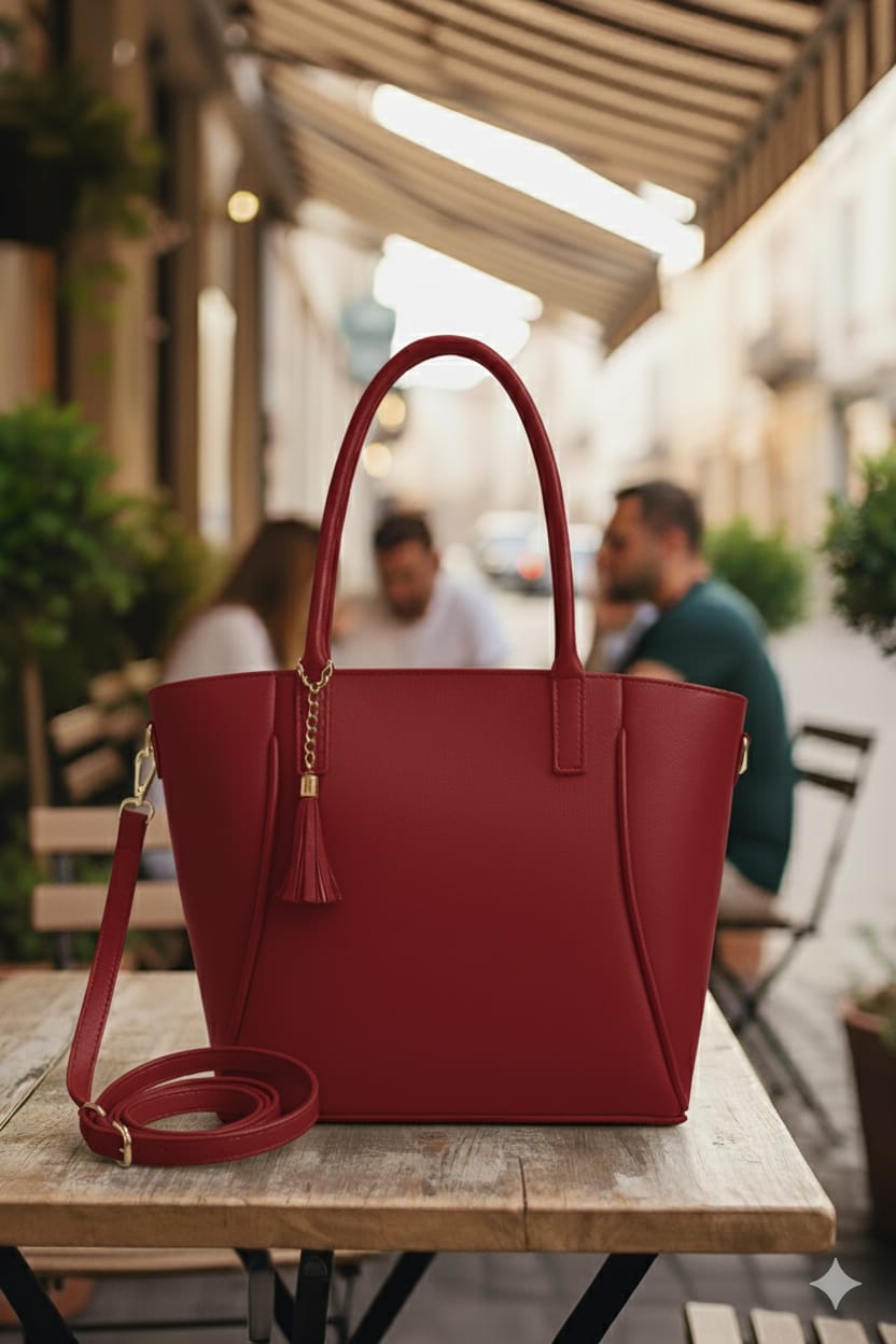 Tassel Shopper — Red