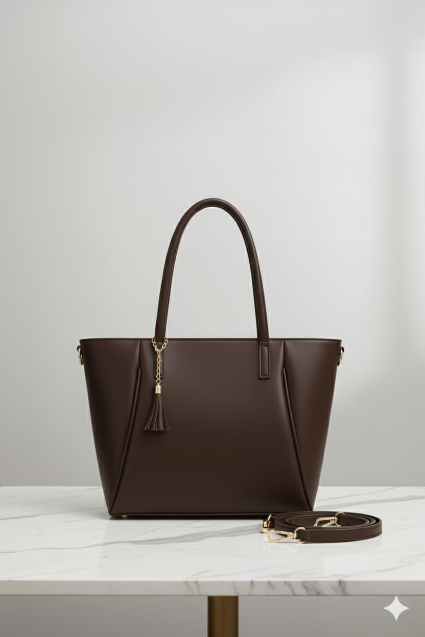 Tassel Shopper — Chocolate