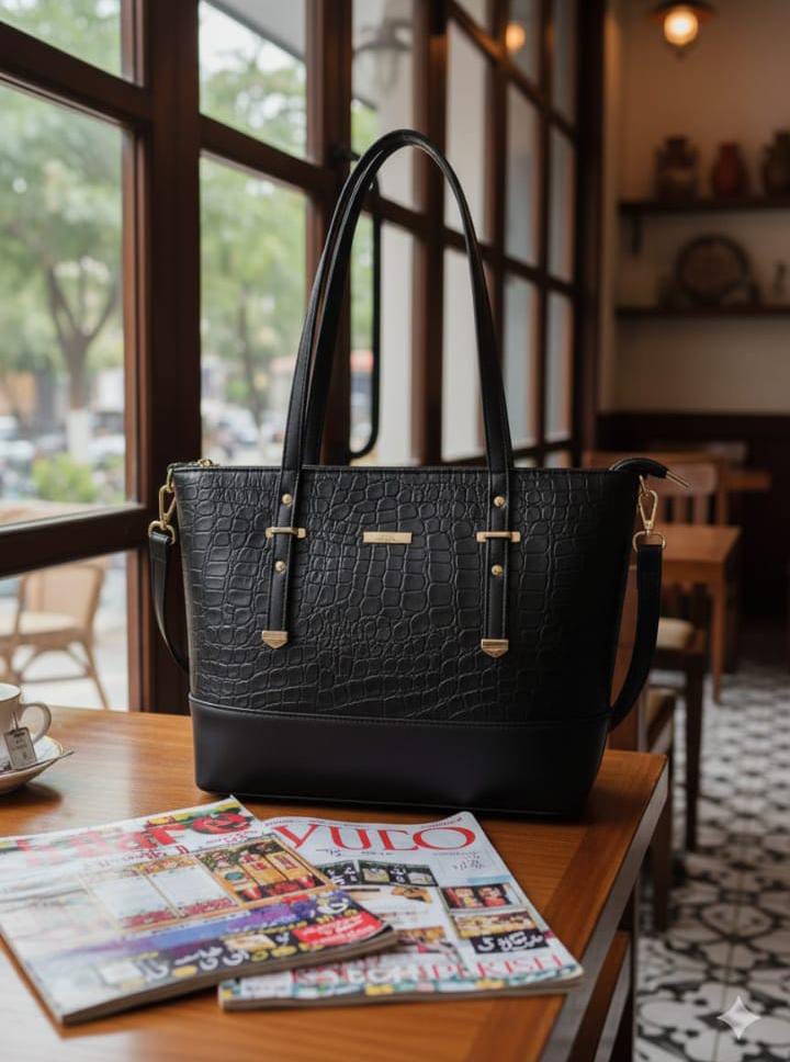 Croc City Tote — Black