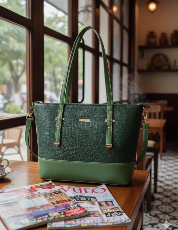 Croc City Tote — Forest