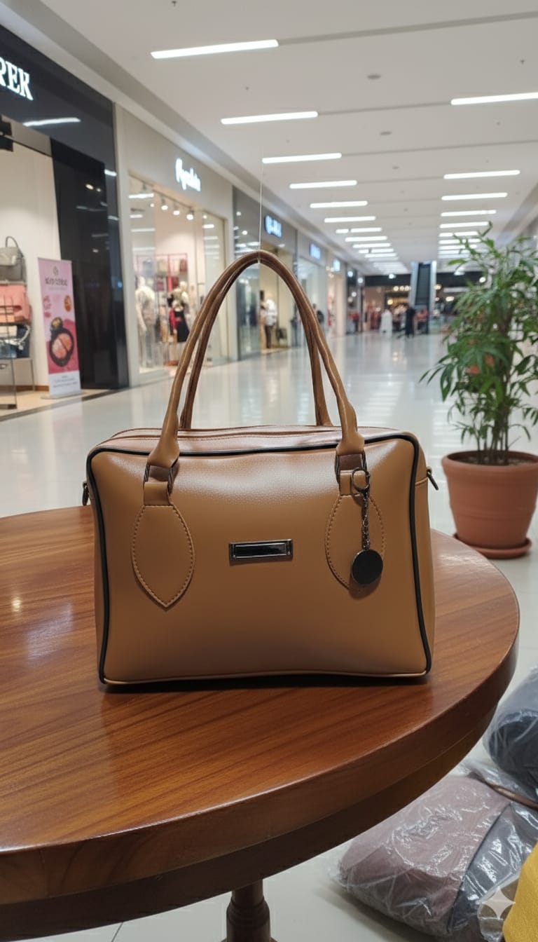 Boston Satchel — Camel