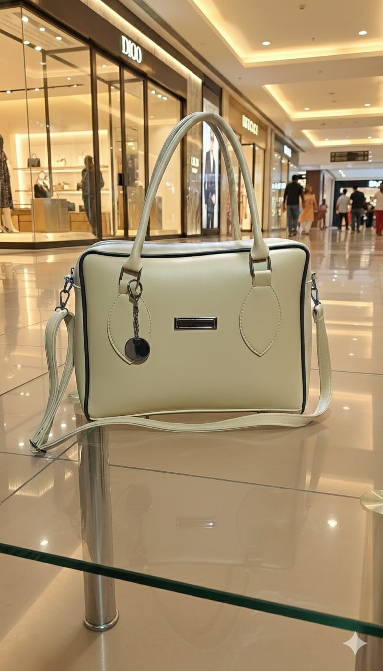 Boston Satchel — Ivory