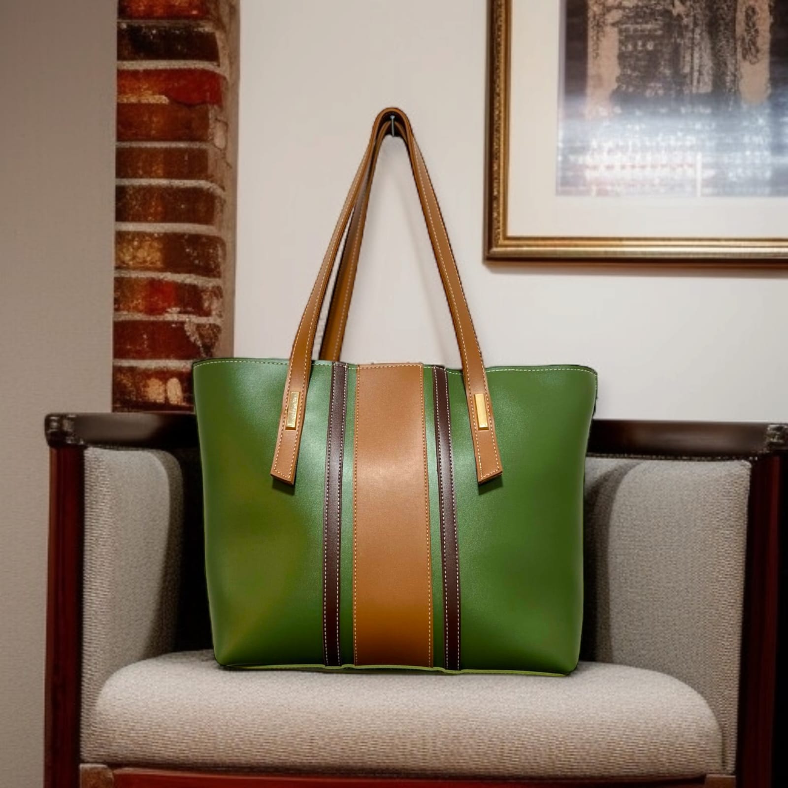 Stripe Shopper — Green