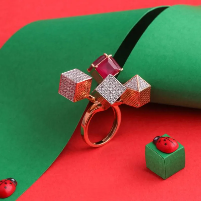 Signature Leather Stud Earring