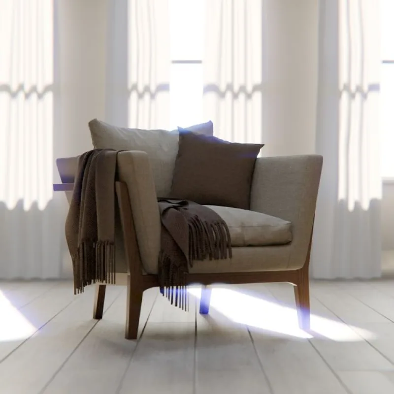 Modern Brushed Blackout Curtain